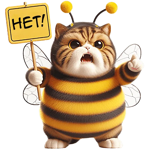 🙅‍♂ Стикер «Котик БиБи» для Telegram