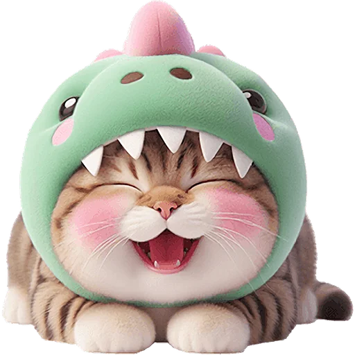 😂 Стикер «Дино котики» для Telegram