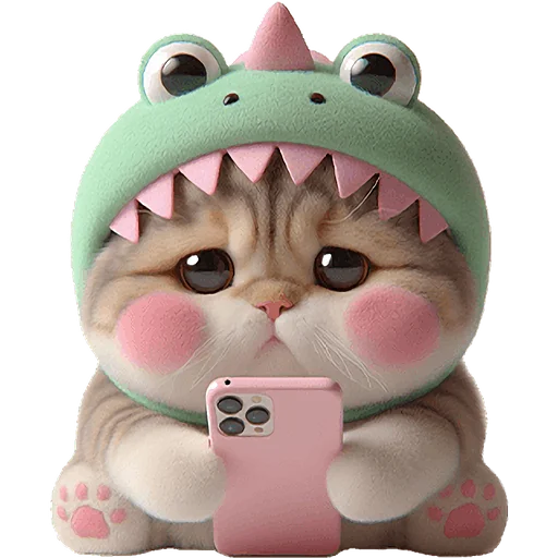 🥺 Стикер «Дино котики» для Telegram