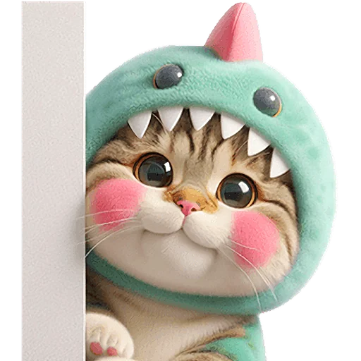 Стикерпак Дино котики для Telegram