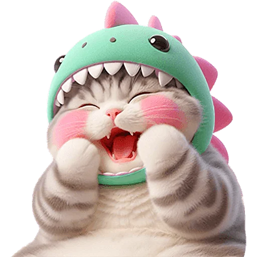 🤣 Стикер «Дино котики» для Telegram