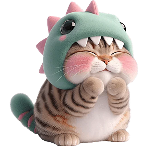 🤗 Стикер «Дино котики» для Telegram