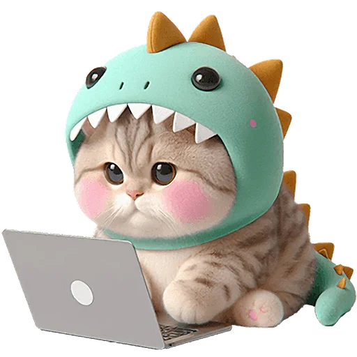 🤓 Стикер «Дино котики» для Telegram