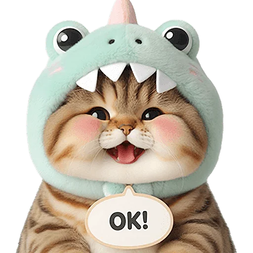👌 Стикер «Дино котики» для Telegram