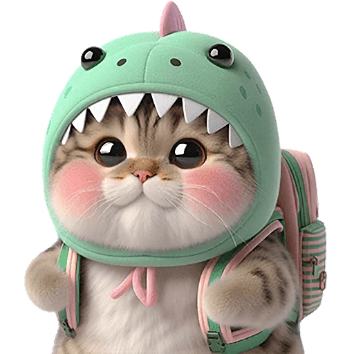 🥹 Стикер «Дино котики» для Telegram