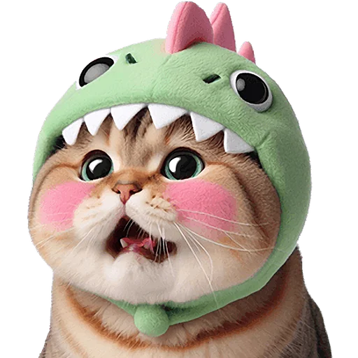 😧 Стикер «Дино котики» для Telegram