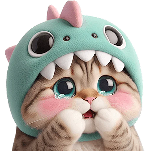 😢 Стикер «Дино котики» для Telegram