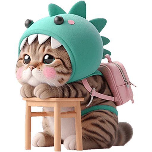😞 Стикер «Дино котики» для Telegram