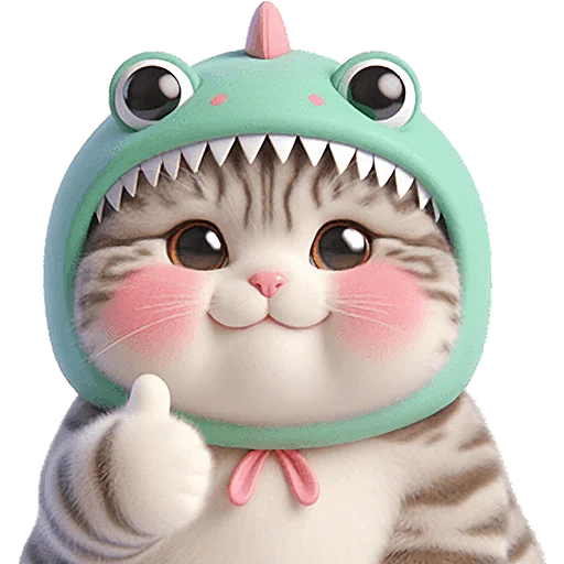👍 Стикер «Дино котики» для Telegram
