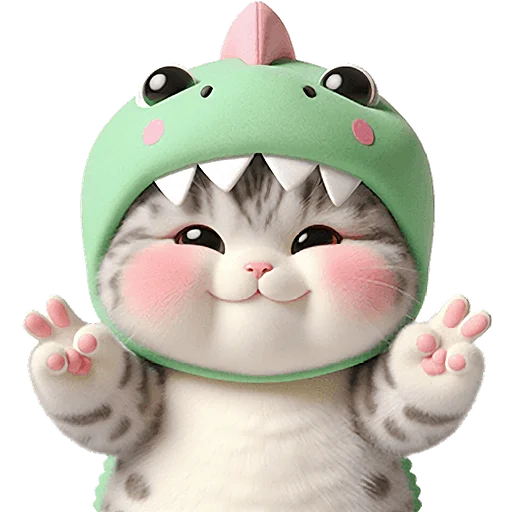 ✌️ Стикер «Дино котики» для Telegram