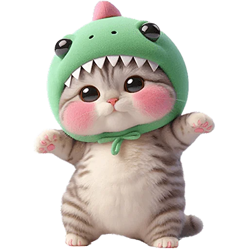 👻 Стикер «Дино котики» для Telegram