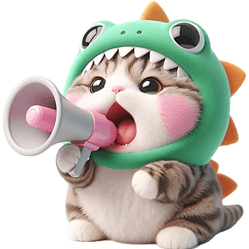 📣 Стикер «Дино котики» для Telegram