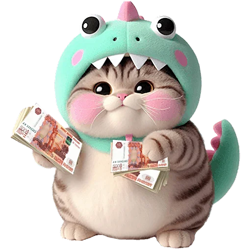 🤑 Стикер «Дино котики» для Telegram