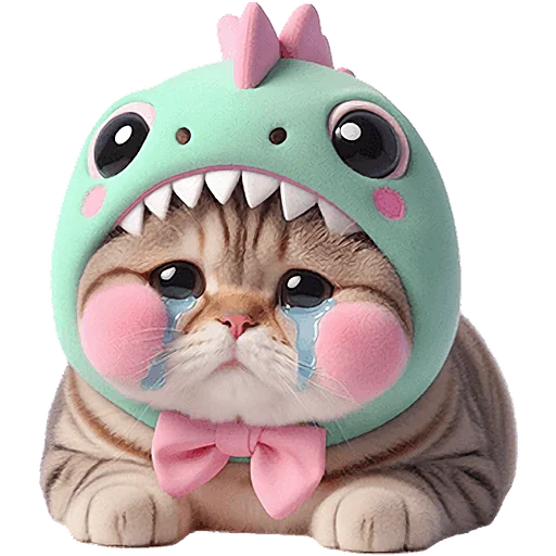 😭 Стикер «Дино котики» для Telegram
