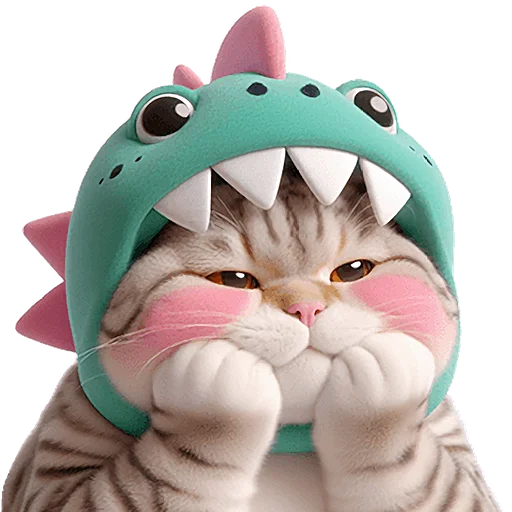 😏 Стикер «Дино котики» для Telegram