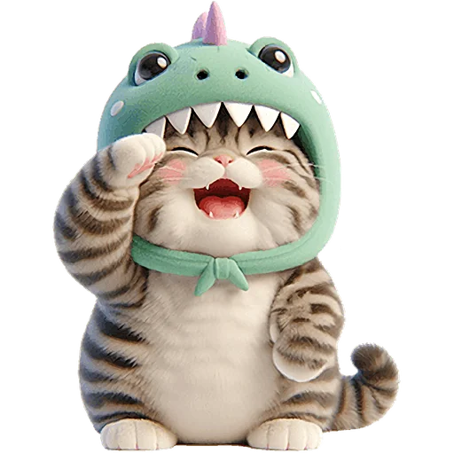 🫡 Стикер «Дино котики» для Telegram