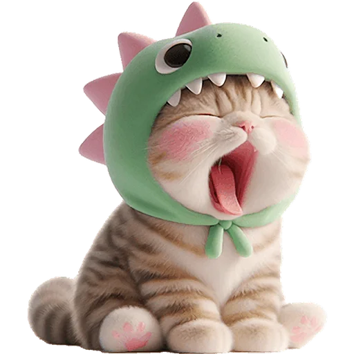 🥱 Стикер «Дино котики» для Telegram