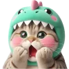 😱 Эмодзи «Дино котики» для Telegram