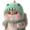🥹 Эмодзи «Дино котики» для Telegram