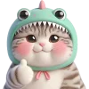 👍 Эмодзи «Дино котики» для Telegram