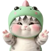 ✌️ Эмодзи «Дино котики» для Telegram