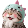 😆 Эмодзи «Дино котики» для Telegram