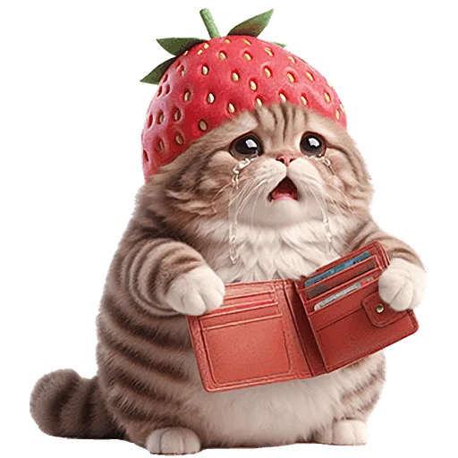 🤑 Стикер «Пушистые клубники» для Telegram