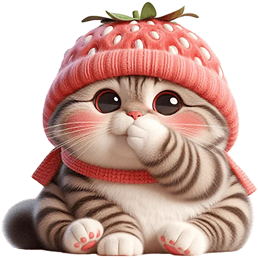 🫢 Стикер «Пушистые клубники» для Telegram