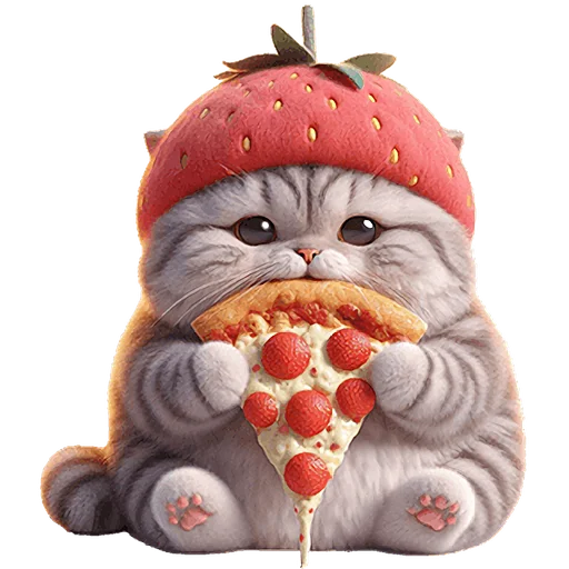 🍕 Стикер «Пушистые клубники» для Telegram