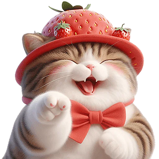 😁 Стикер «Пушистые клубники» для Telegram