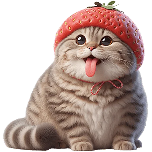 🤤 Стикер «Пушистые клубники» для Telegram