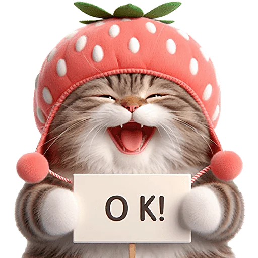 👌 Стикер «Пушистые клубники» для Telegram