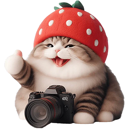 📷 Стикер «Пушистые клубники» для Telegram