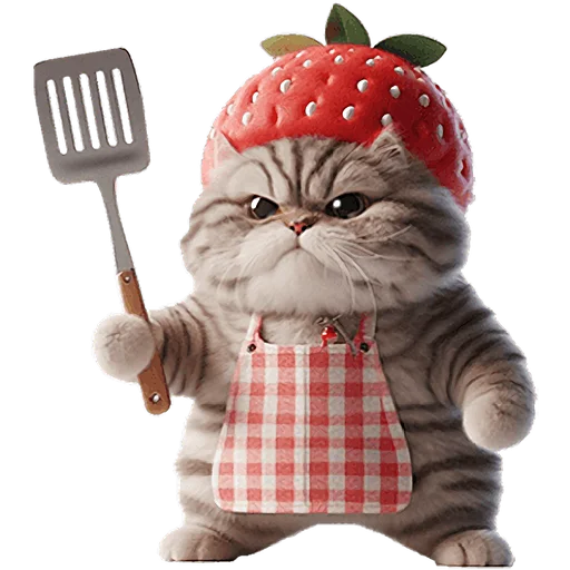 👨‍🍳 Стикер «Пушистые клубники» для Telegram