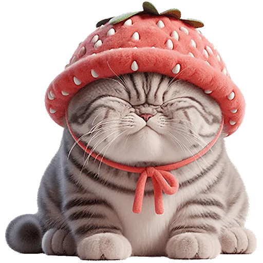 😣 Стикер «Пушистые клубники» для Telegram