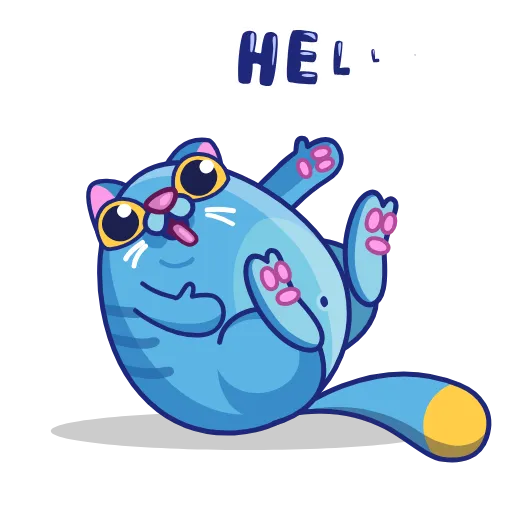 Стикерпак Fat Blue C для Telegram