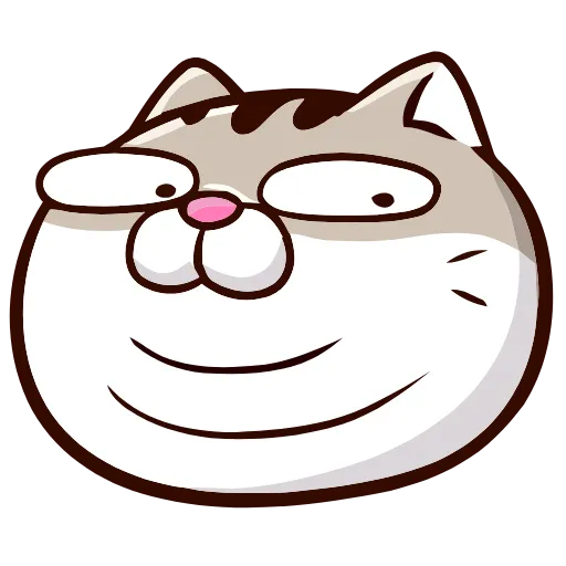 😒 Эмодзи «FAT CAT» для Telegram