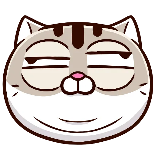 🙄 Эмодзи «FAT CAT» для Telegram
