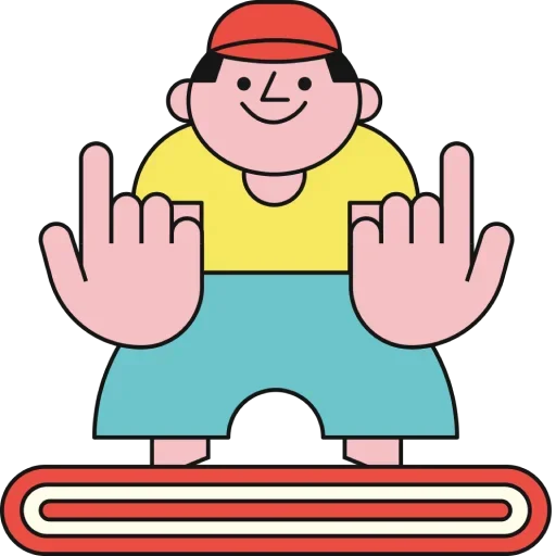 👆 Стикер «Fat funny guy» для Telegram