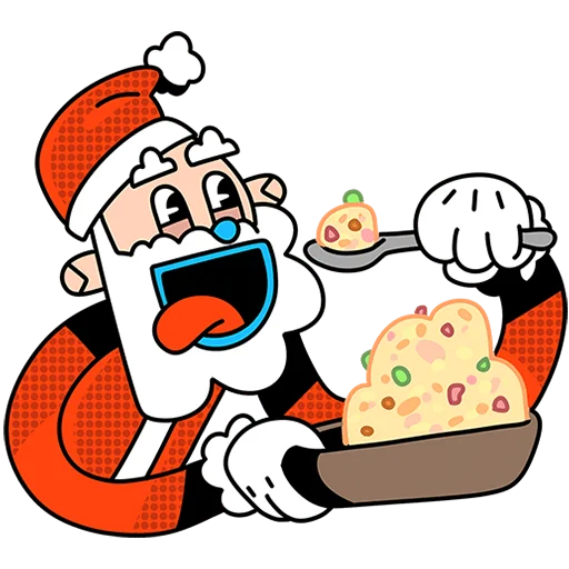 🥗 Стикер «Дед Отмороз Без Текста» для Telegram