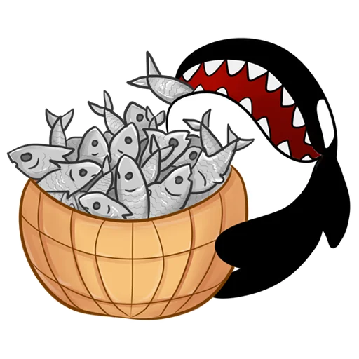 🍽 Стикер «Жирная Косатка» для Telegram