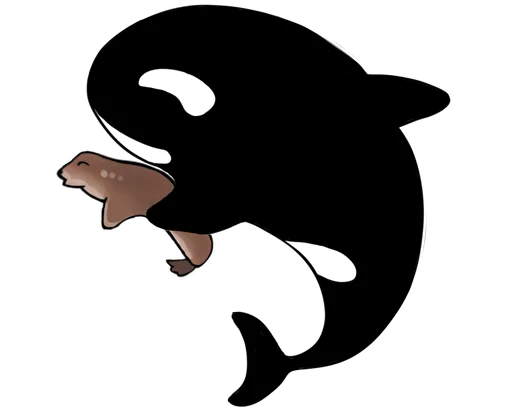 👐 Стикер «Жирная Косатка» для Telegram