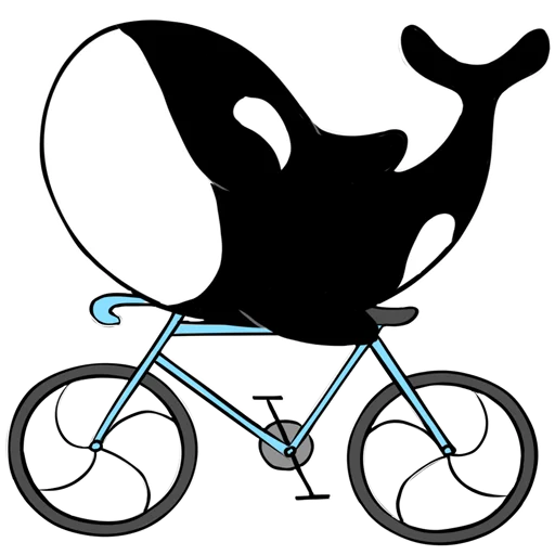 🚲 Стикер «Жирная Косатка» для Telegram