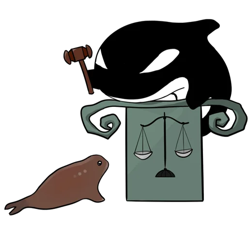 🧑‍⚖️ Стикер «Жирная Косатка» для Telegram