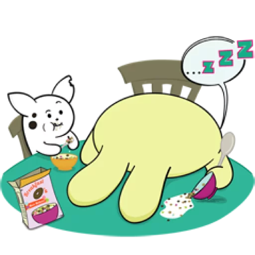 😴 Стикер «Fat Rabbit Farm» для Telegram