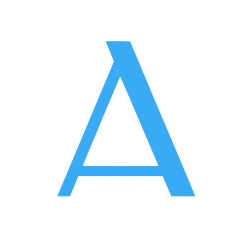 Стикерпак Голубой шрифт для Telegram