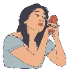 🌸 Эмодзи «Буквы и эмодзи с женскими штучками» для Telegram