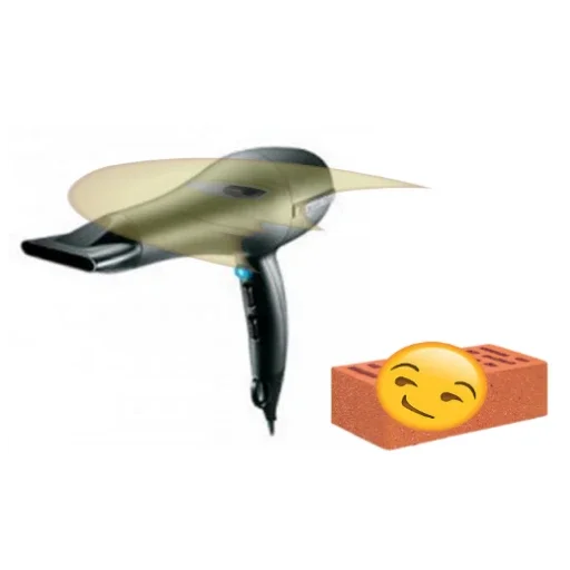 🥶 Стикер «Фен hair dryer» для Telegram
