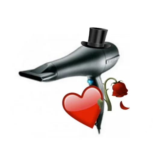 ❤️ Стикер «Фен hair dryer» для Telegram