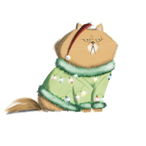 😾 Стикер «Новый год ?» для Telegram